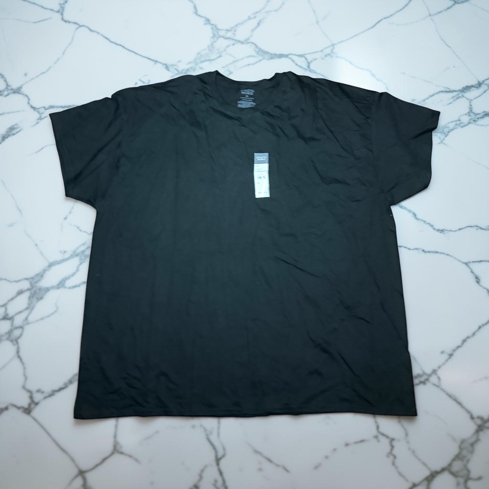 Athletic Works 2-Pack T-Shirt Mens 4xl Black New Loose Fit Breathable Cotton Tee — image 2 of 3